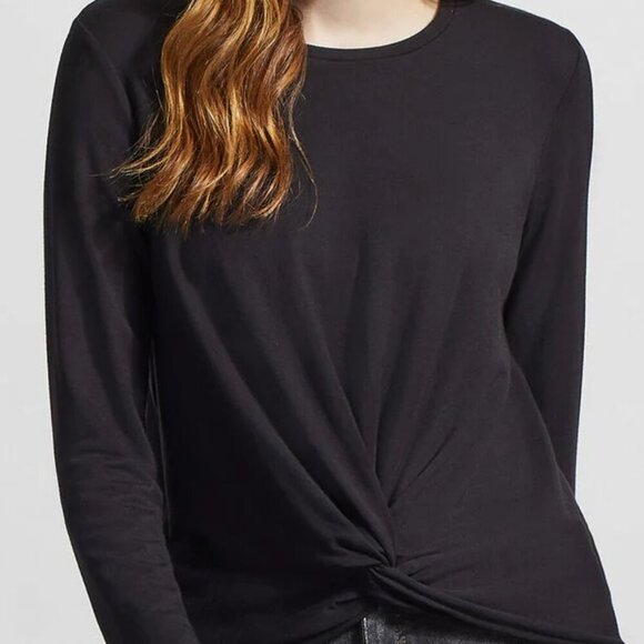 Denver Hayes black Knit  front twist knot sweater Size XS - Picture 2 of 7